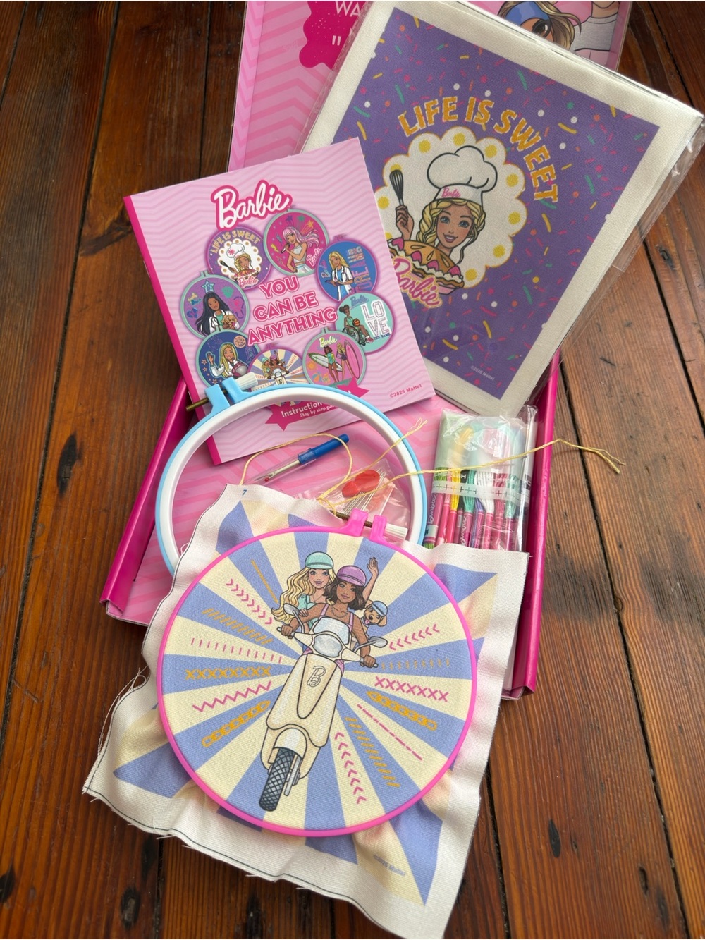 Craftiloo Barbie officially licensed You Can Be Anything Embroidery Kit
